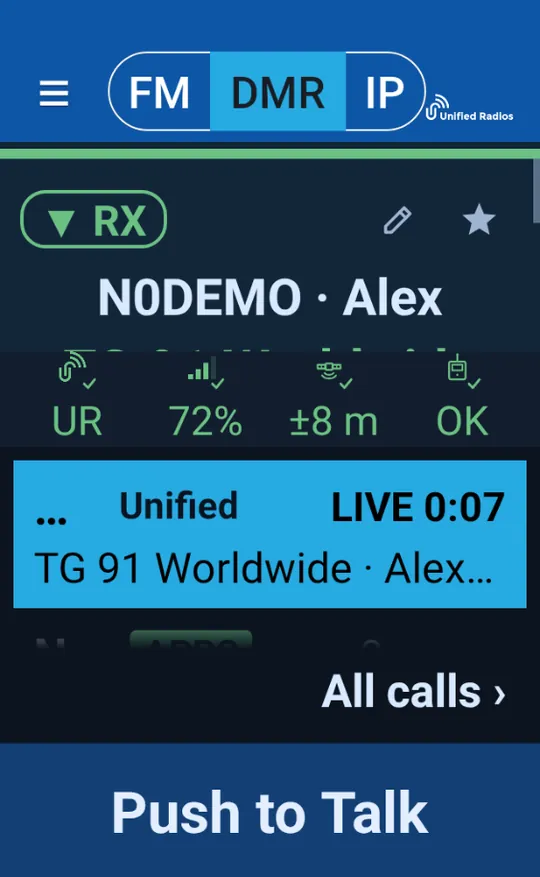 The radio face at the largest text size